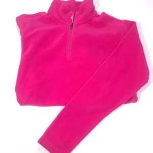 Patagonia Women's Fleece Sweater Pullover Size Large Long Sleeve Pink 1/4 Zip